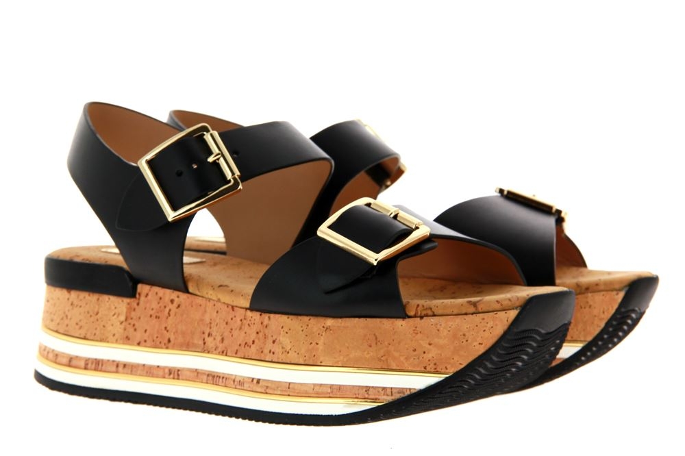 Hogan Plateau-Sandale SUGHERO PROFILI MIC MOD FIBBIA SCHWARZ (36)