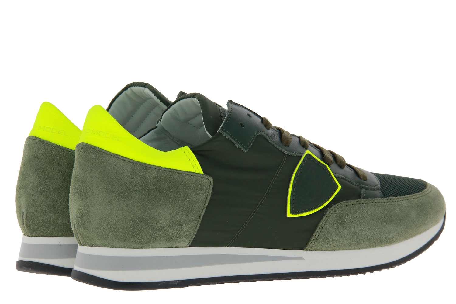 Philippe Model Sneaker TROPEZ MONDIAL FLUO VERT JAUNE (45)