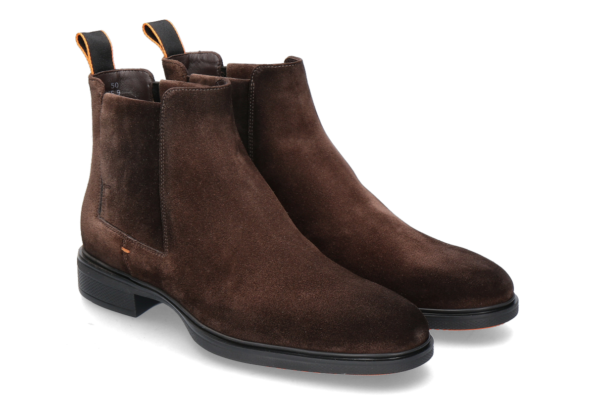 Santoni Herren- Chelsea Boot EASY WILDLEDER- dark brown/ dunkelbraun