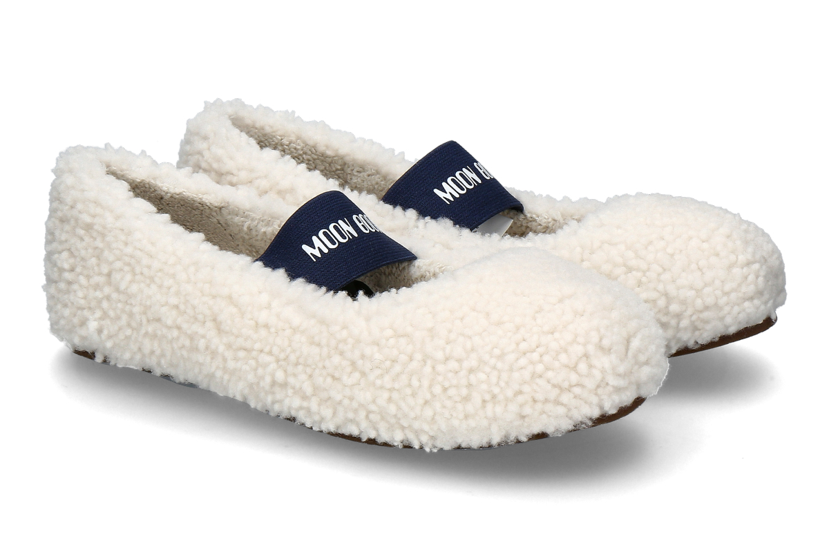 Moon Boot Ballerina gefüttert SHEARLING BALLERINA - ice/ wollweiss