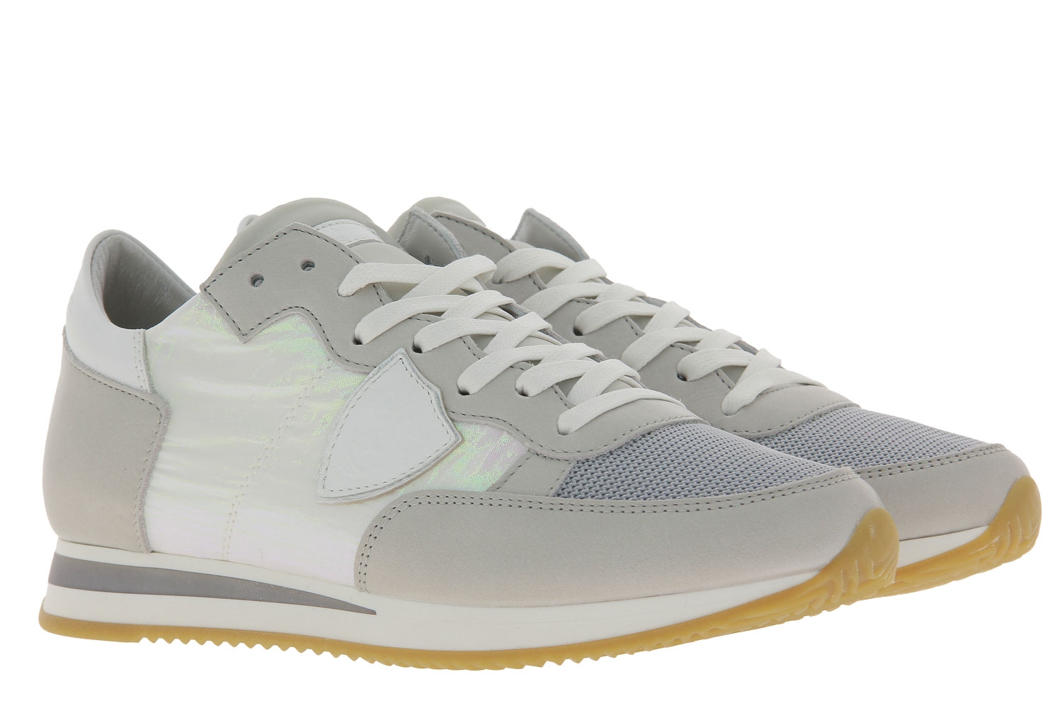 Philippe Model Sneaker TROPEZ IRIDESCENT VEAU ARGENT (37 )