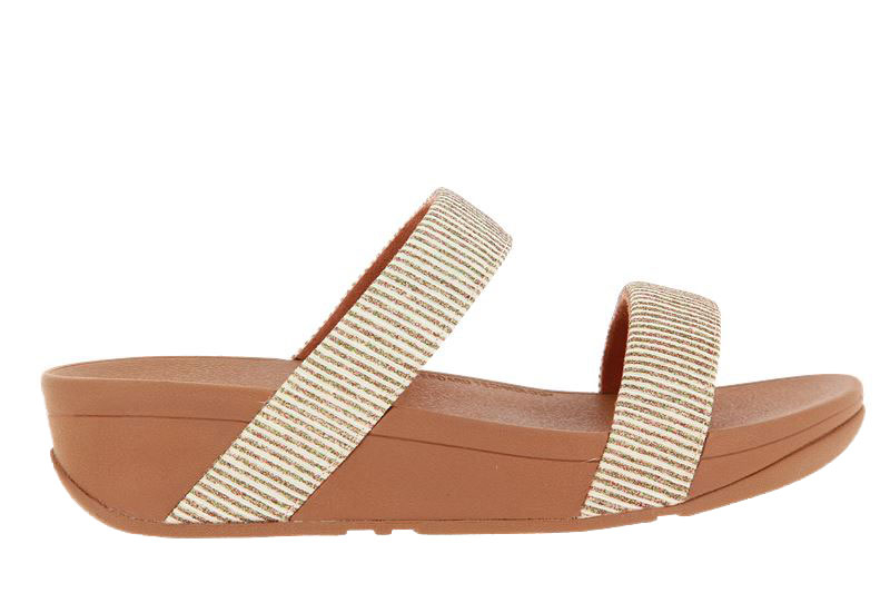 Fitflop Pantolette LOTTIE GLITTER STRIPE SLIDES STONE (41)