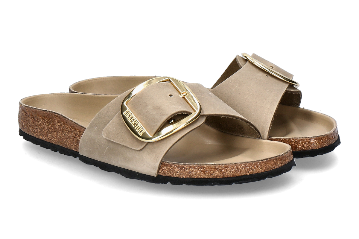 Birkenstock Pantolette MADRID SCHMAL BIG BUCKLE NUBUK- tabacco/ brown