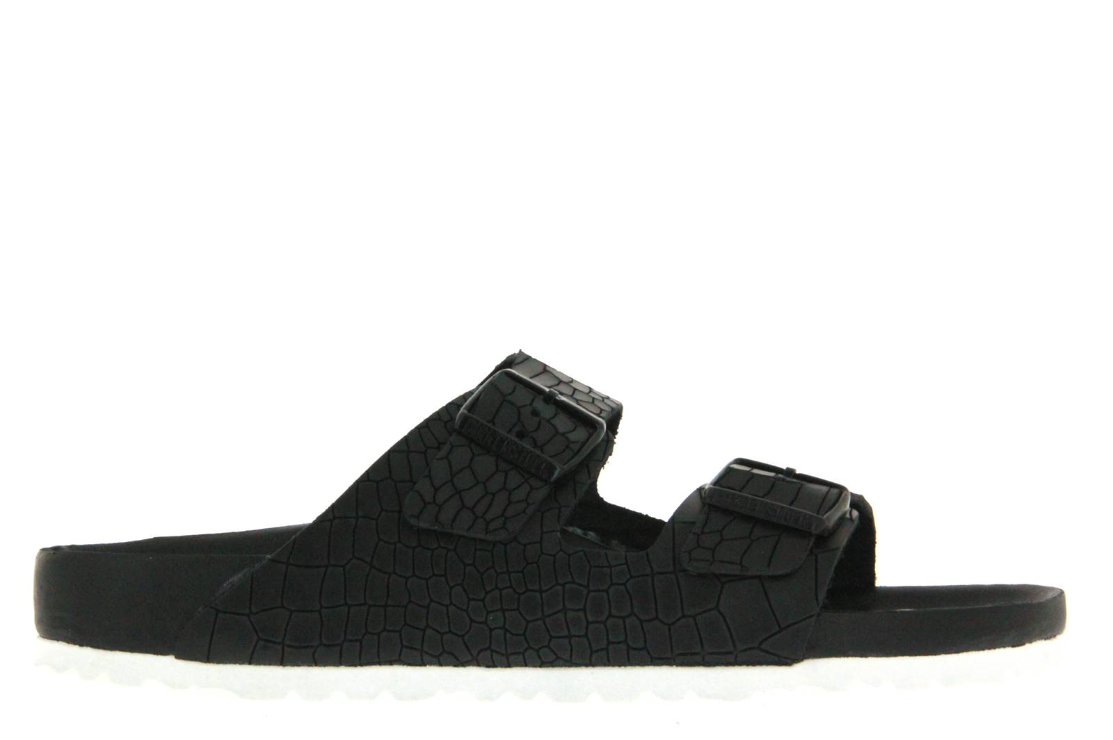 Birkenstock Pantolette ARIZONA SCHMAL CROCO BLACK (42)