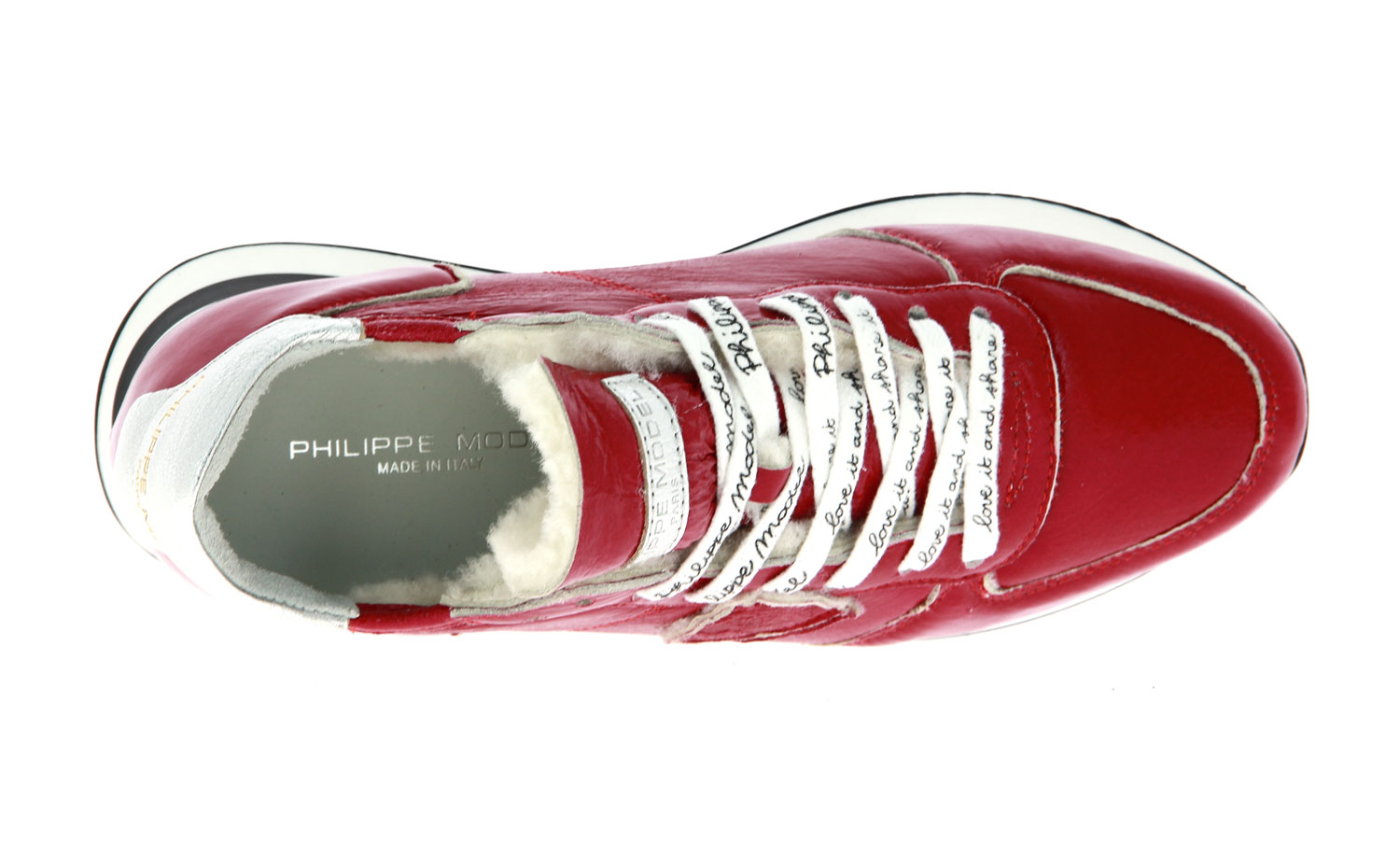 Philippe Model Sneaker gefüttert MOUTON COLEUR ROUGE  (38)