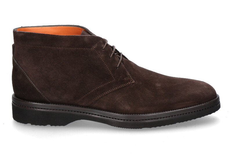 Santoni Stiefelette VELOUR BROWN (45)