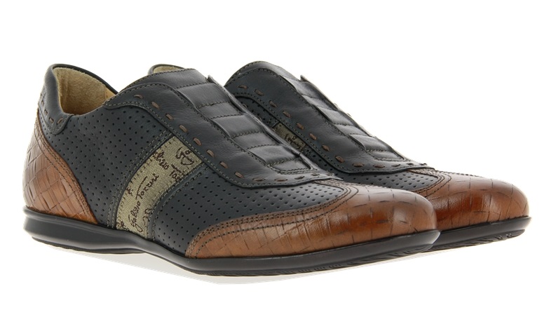 Galizio Torresi Slipper BUF. COGNAC NERO BUC-TE (41½)