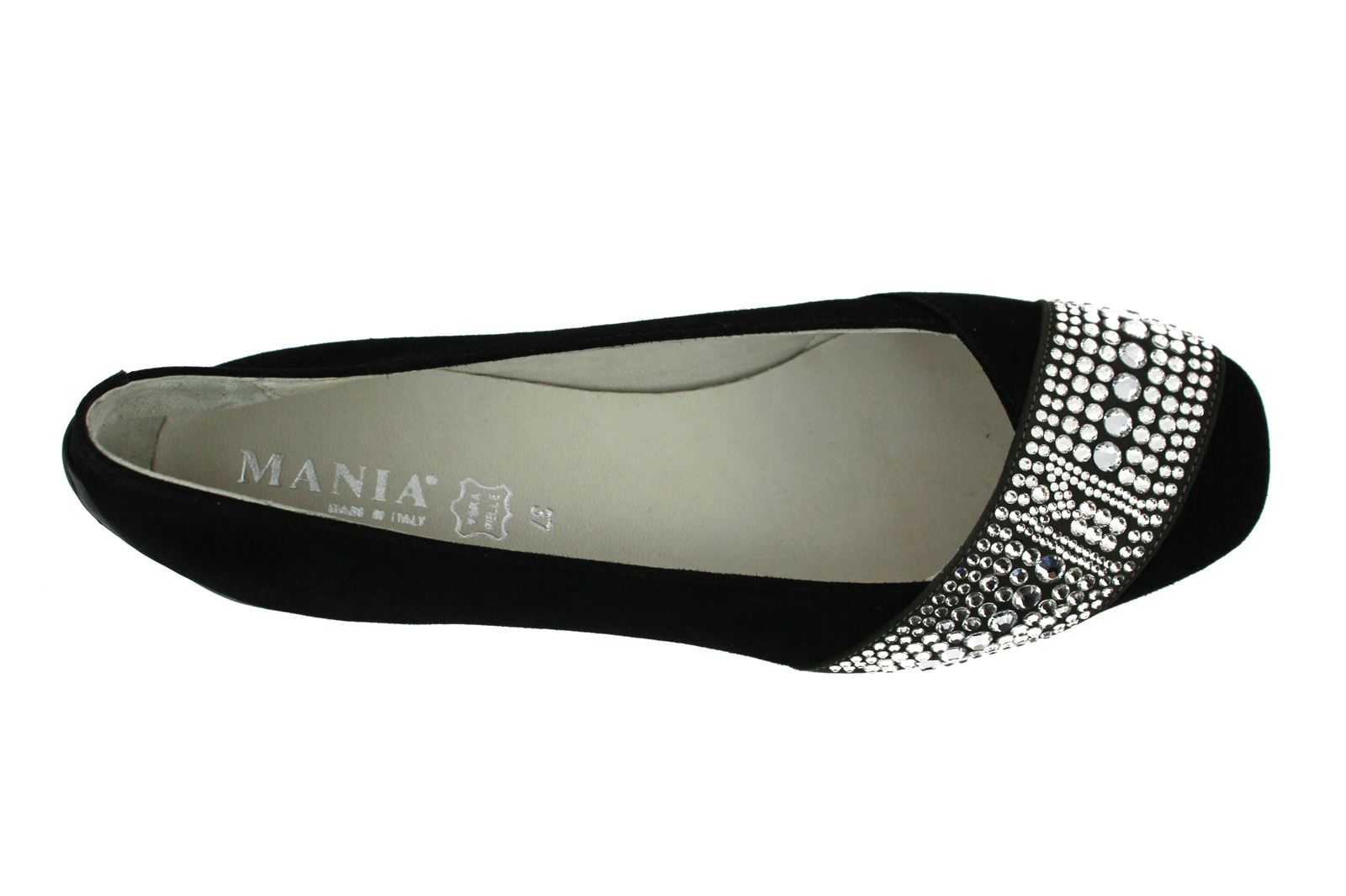 Mania Ballerina CAMOSCIO NERO SILVER STRASS (39½) Mania Ballerina CAMOSCIO NERO SILVER STRASS (39½)