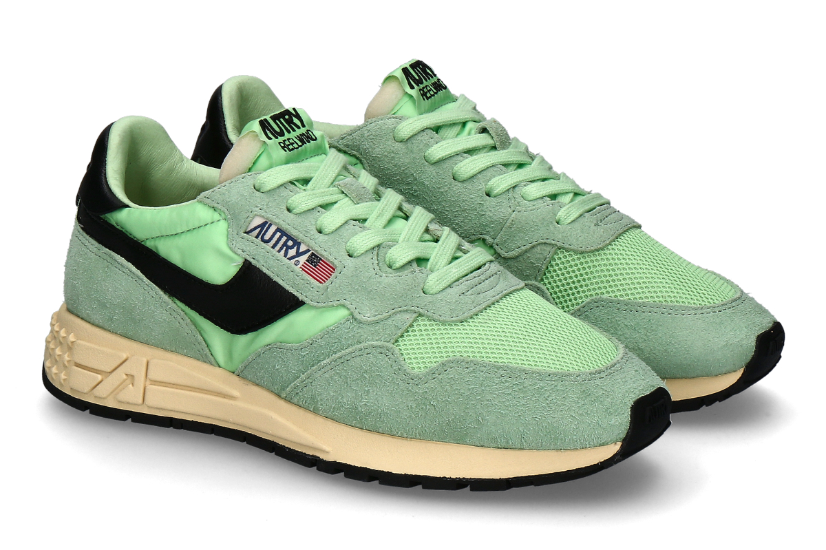 Autry Herren- Sneaker REELWIND SUEDE NYLON UT40- pistacchio/ neon grün