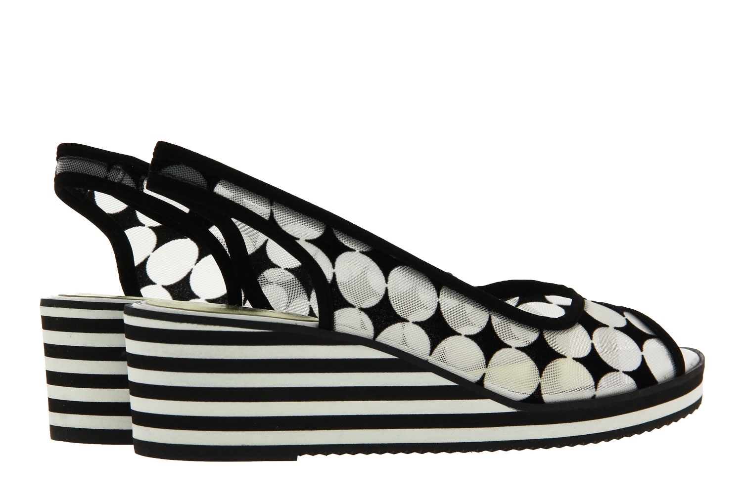 Azuree Cannes Keilsandale JONC 8BNB NYLANA ROUND VELOURS NOIR (37½)