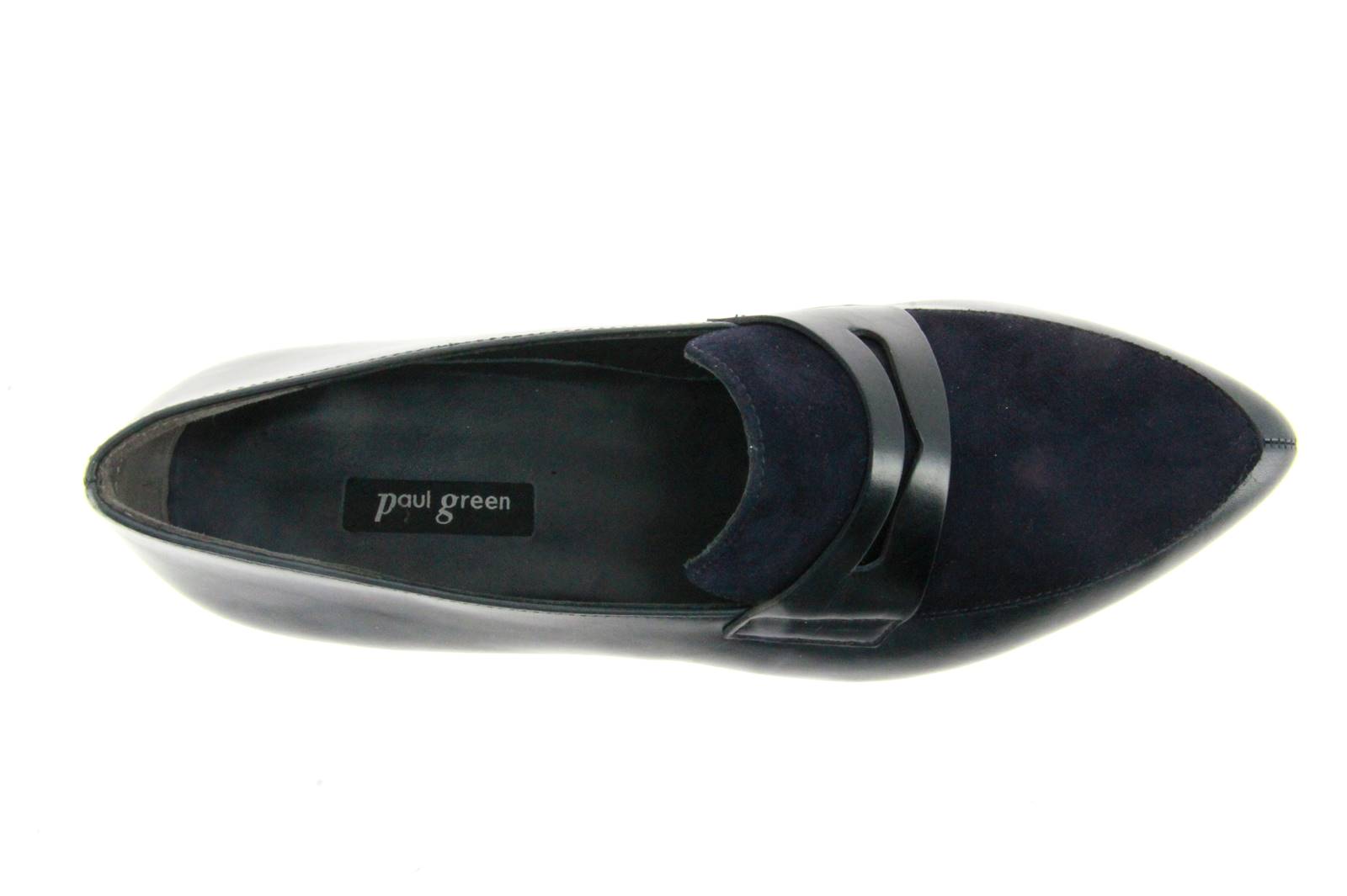 Paul Green Slipper KALBSLEDER SAMTZIEGE BLAU (38)