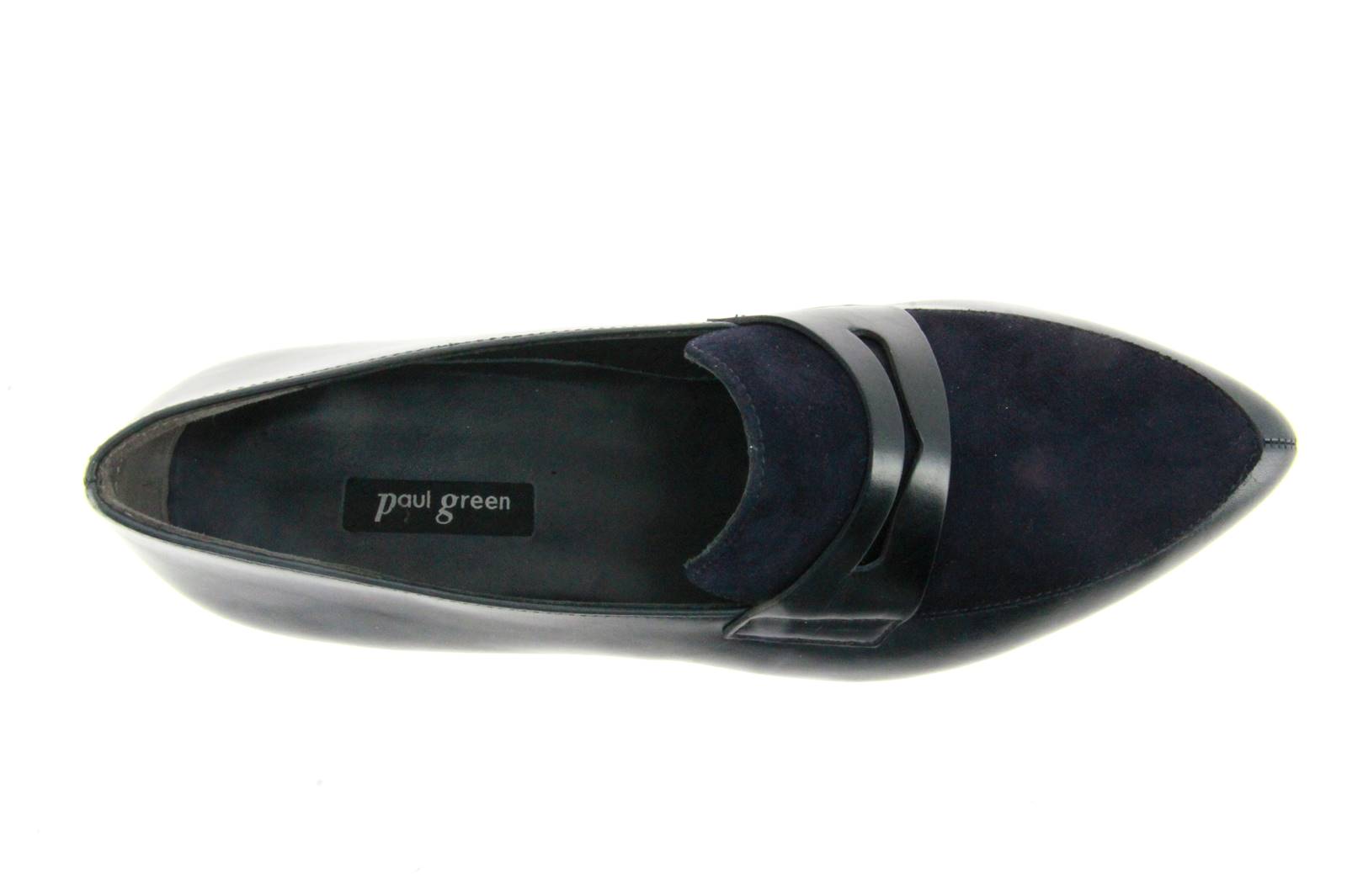 Paul Green Slipper KALBSLEDER SAMTZIEGE BLAU (37 )