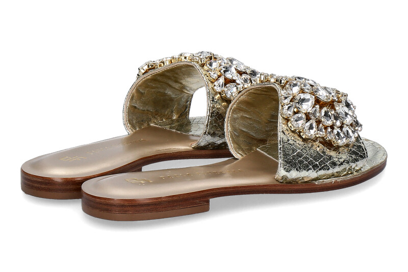 Paola Fiorenza Pantolette CRYSTAL BIANCO GOLD (41)