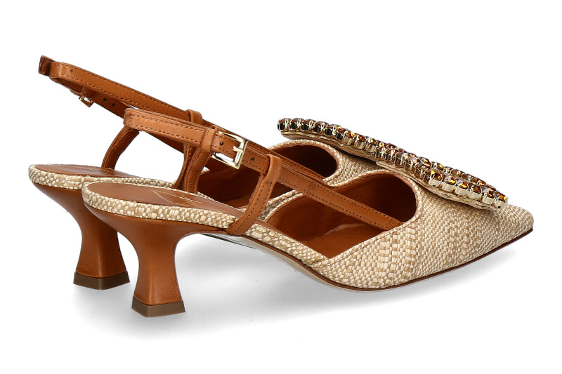 Roberto Festa Slingpumps STEFI RAFFIA PAGLIA CUOIO ZN8004