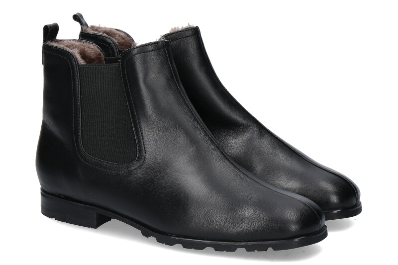 Brunate Chelsea Boot gefüttert KRIS NAPPA NERO (40½)