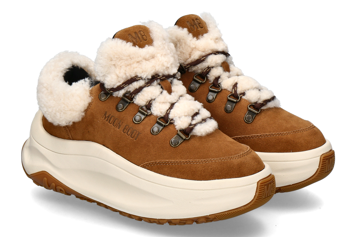 Moon Boot Damen Sneaker MOON247 CITY SHEARLING - cognac / hellbraun