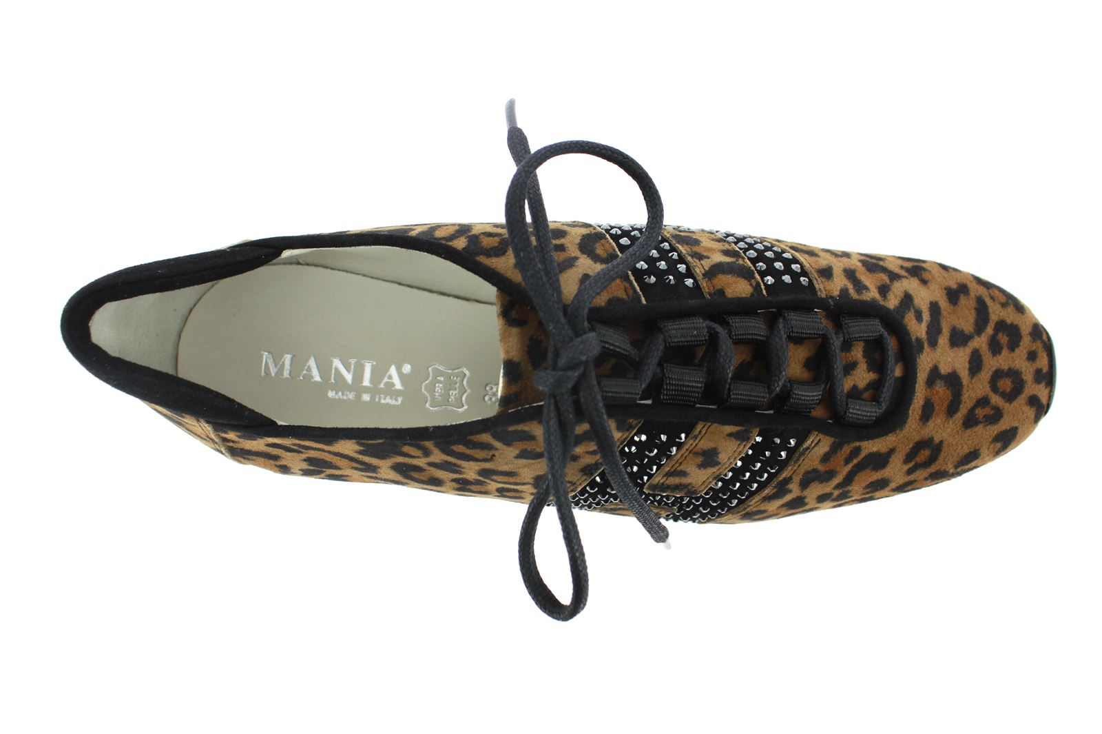 Mania Schnürschuh CAMOSICO LEOPARD NERO-38