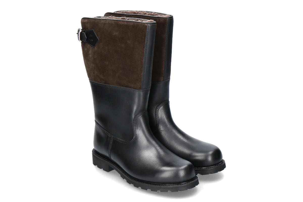 Ludwig Reiter Stiefel gefüttert MARONIBRATER XL-SCHAFT- schwarz/ braun