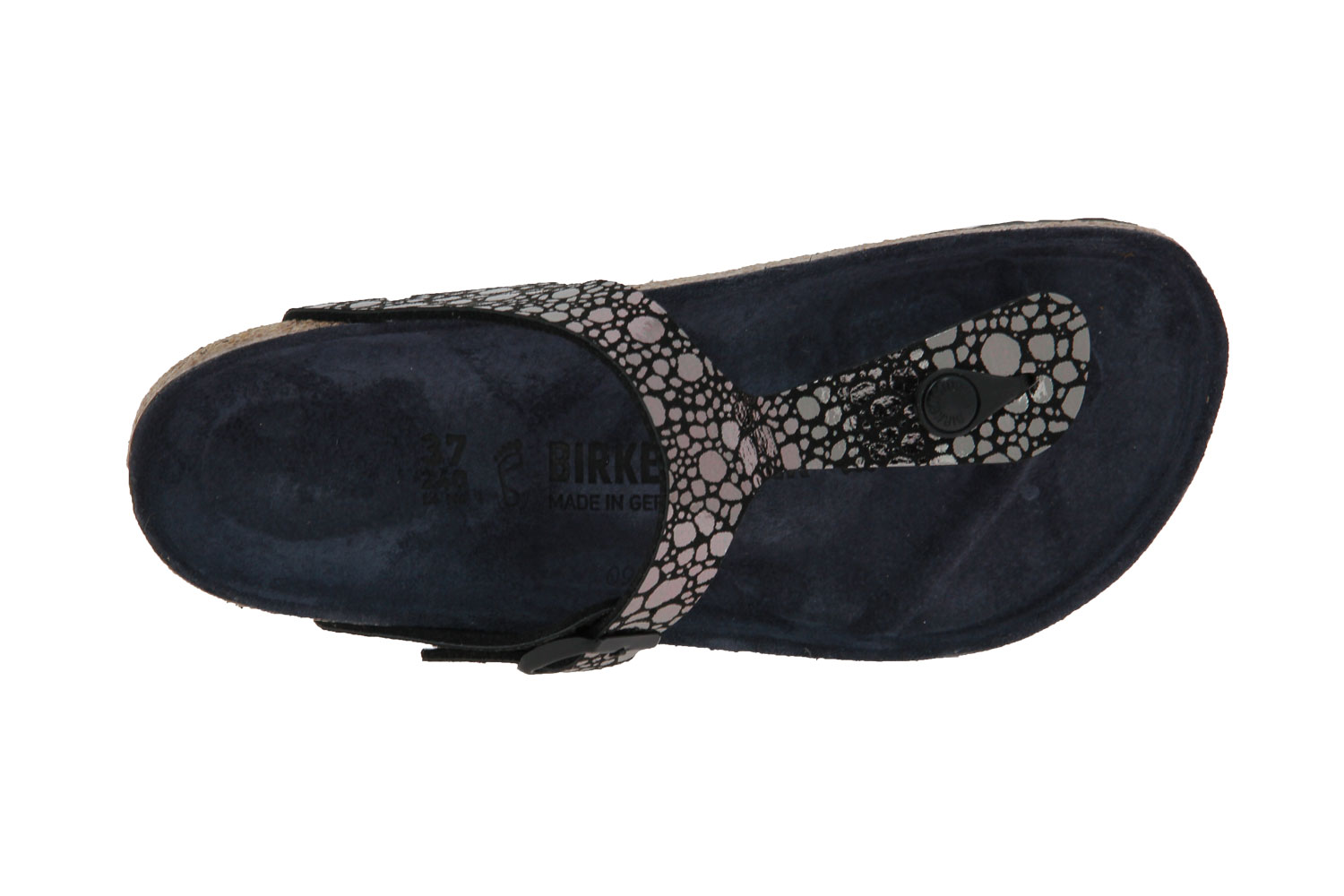 Birkenstock Pantolette GIZEH BS NORMAL METALLIC STONES BLACK (36)