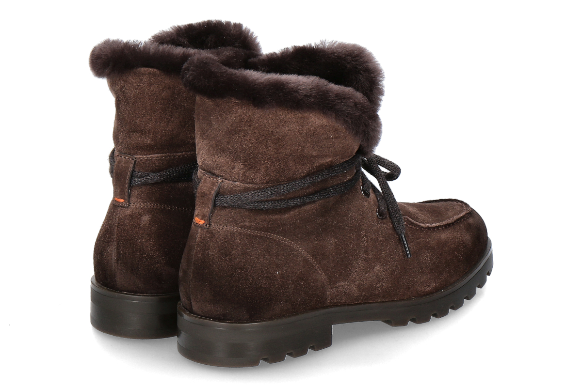 Santoni Damen- Stiefelette gefüttert DETR CAMOSCIO- dunkelbraun_262300058_2