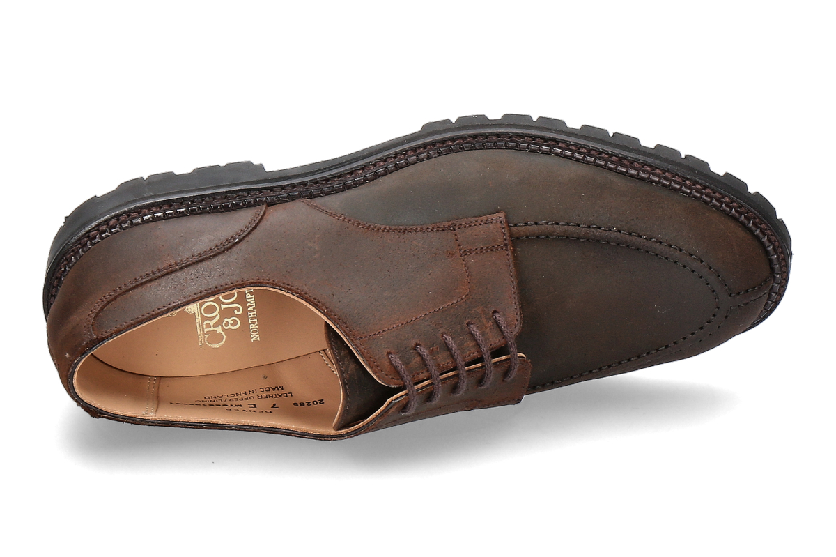 Crockett- Jones Schnürer DENVER Suede- Dark Brown Rough_136300124_4 Crockett- Jones Schnürer DENVER Suede- Dark Brown Rough_136300124_4
