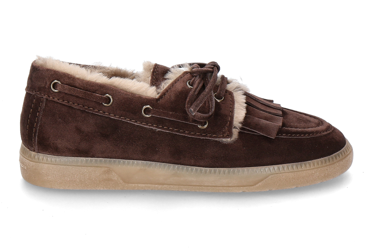 Kennel & Schmenger Mokassin POP SUEDE gefüttert- pepe camel/ dunkelbraun