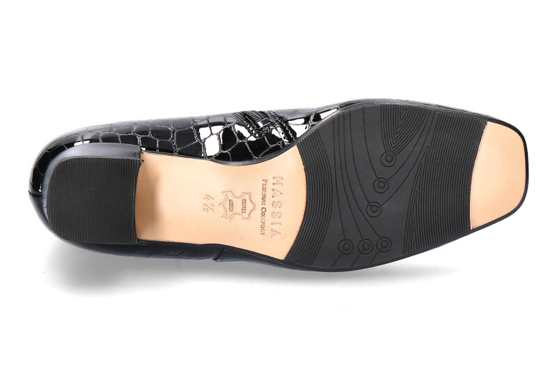 Hassia Stiefelette EVELYN CROCCOLACK SCHWARZ (42½) Hassia Stiefelette EVELYN CROCCOLACK SCHWARZ (42½)