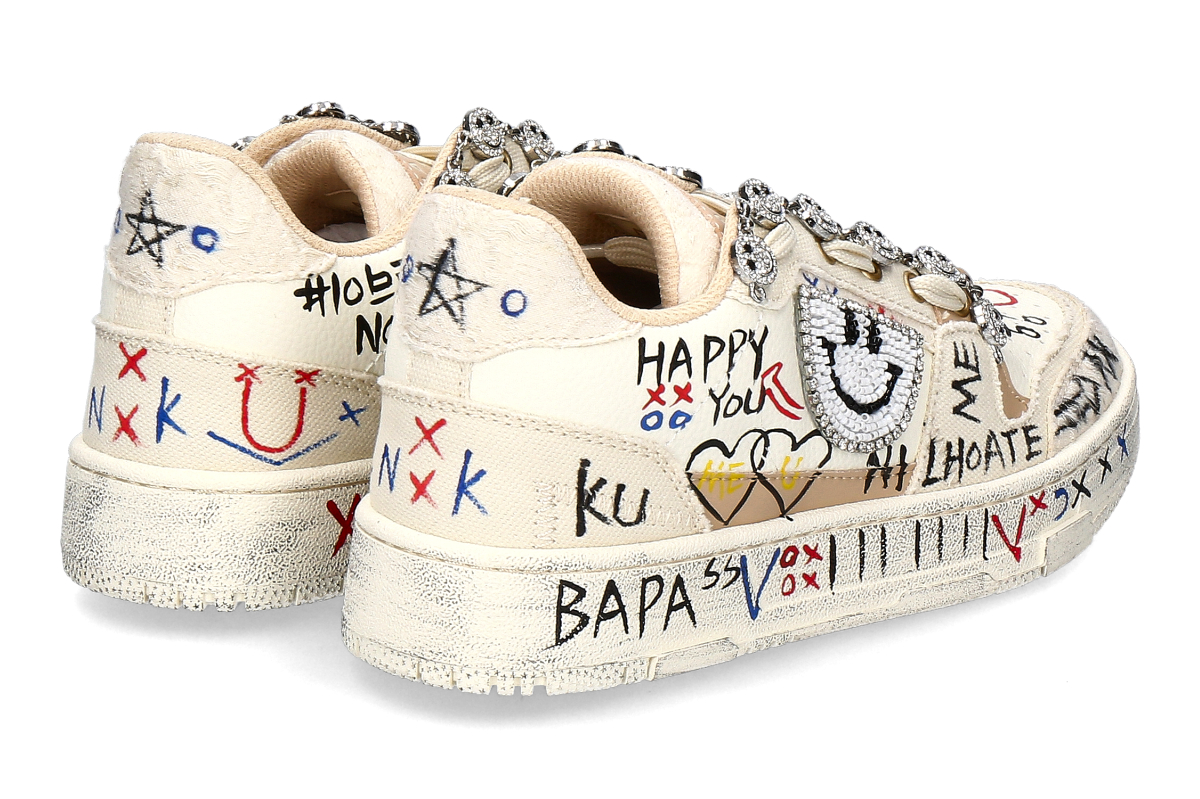 Nan-Ku Couture High Top Sneaker SKATER SMILEY - beige_232400135_2 Nan-Ku Couture High Top Sneaker SKATER SMILEY - beige_232400135_2