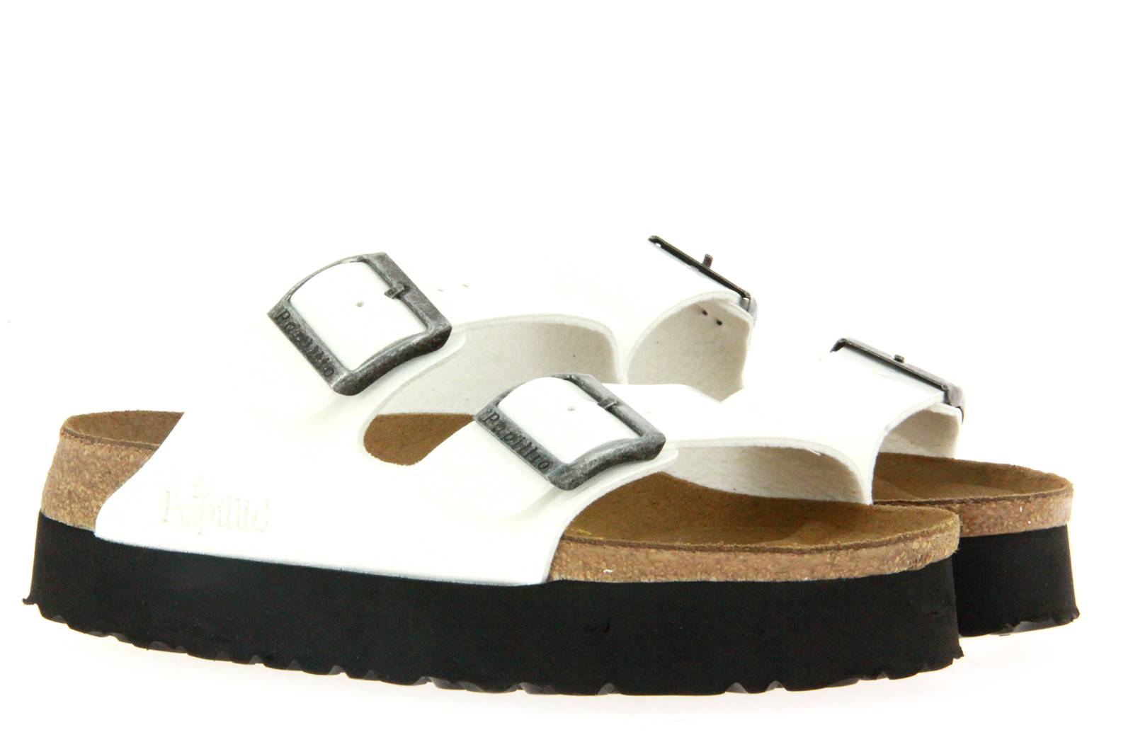 Papillio by Birkenstock Pantolette ARIZONA SCHMAL BIRKO FLOR PATENT WHITE (40)