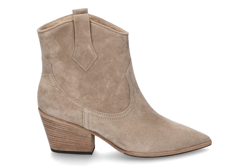 Paul Green Cowboy Bootie SOFT SUEDE- grain beige