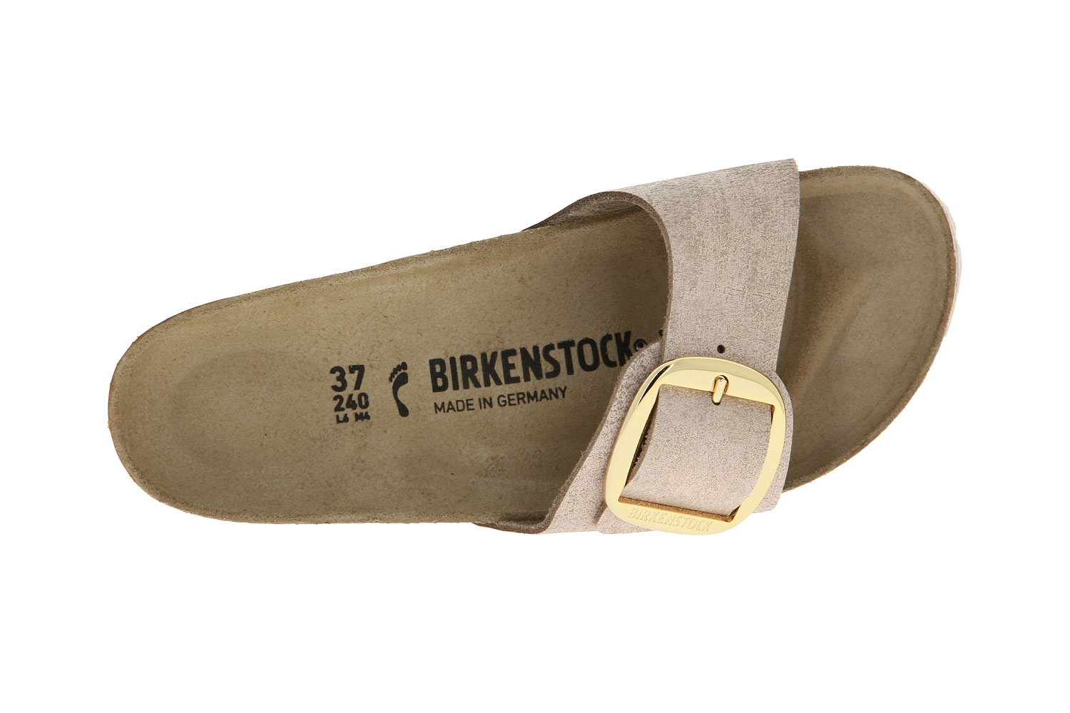 Birkenstock Pantolette SCHMAL MADRID BIG BUCKLE WASHED METALLIC ROSE GOLD (41)