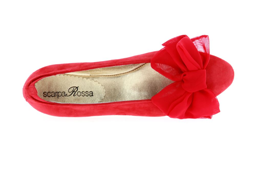 Scarparossa Ballerina CAMOSCIO LIPSTICK FIOCCO SETA (37 ) Scarparossa Ballerina CAMOSCIO LIPSTICK FIOCCO SETA (37 )