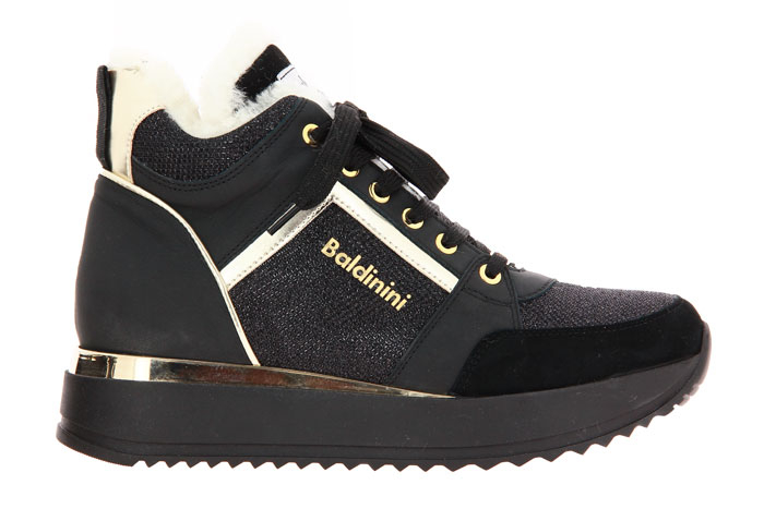 Baldinini Sneaker gefüttert CAMOSCIO NERO GOMMATO  (37 )