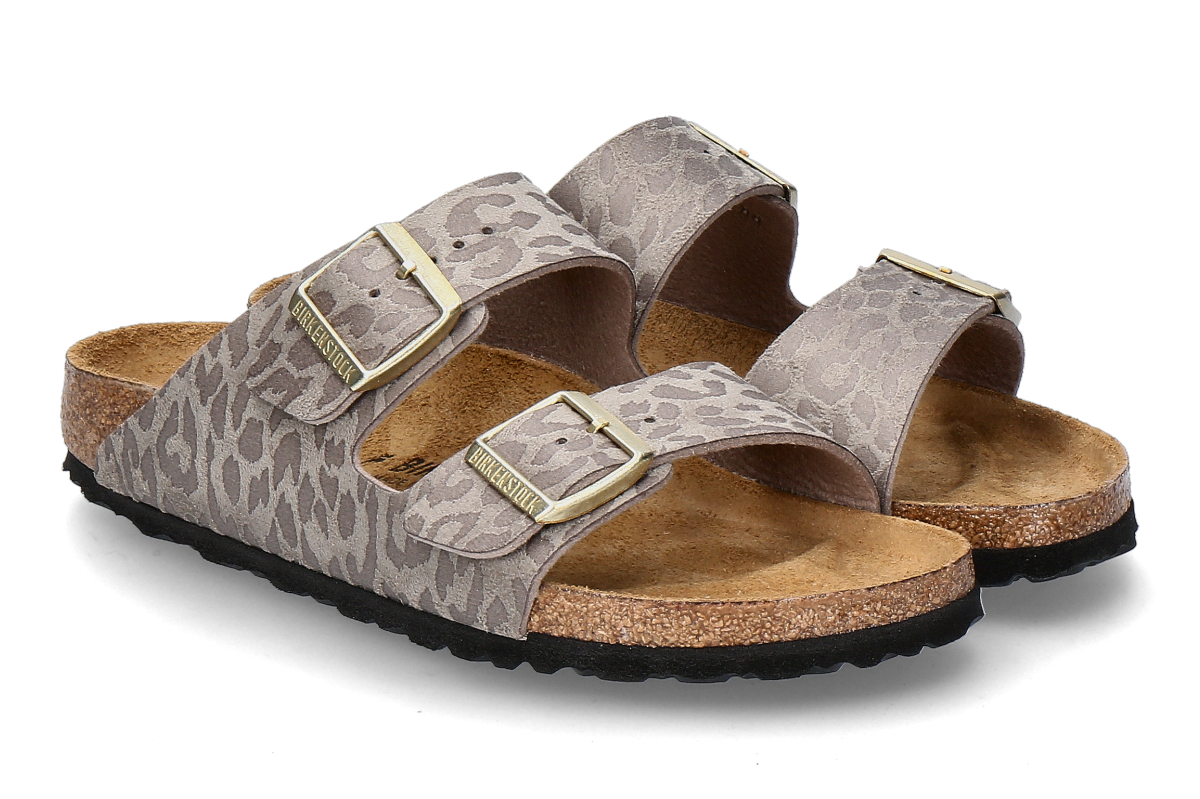 Birkenstock Damen- Pantolette ARIZONA BS- leo gray taupe/ mehrfarbig