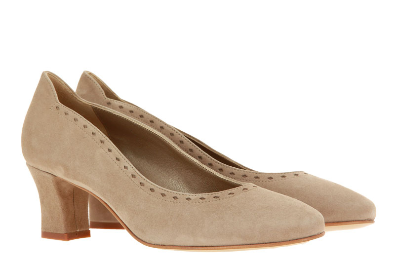 Dirndl + Bua Pumps ZIEGENVELOUR BEIGE (40)