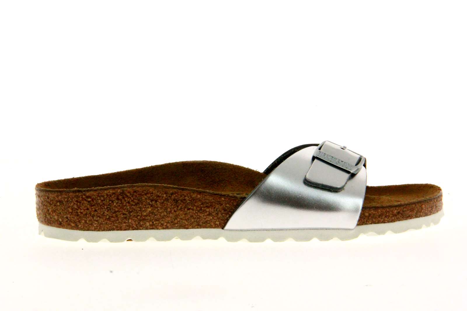 Birkenstock Pantolette MADRID SCHMAL LEDER SILVER (36)