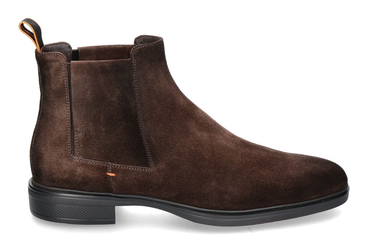 Santoni Herren- Chelsea Boot EASY WILDLEDER- dark brown/ dunkelbraun