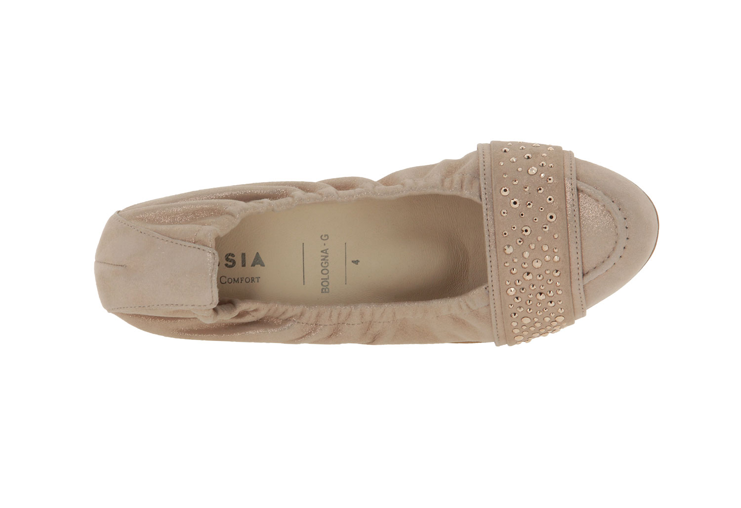 Hassia Ballerina BOLOGNA WEITE-G LEDER ROSE (37 )