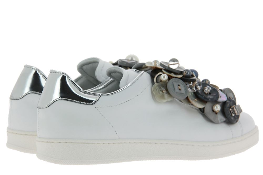 Pokemaoke Sneaker ORCHIDEA ARGENTO VITELLO BIANCO (40)