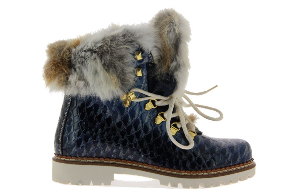 New Italia Shoes Stiefelette KANNINCHENFELL JEANS GLITTER (38)