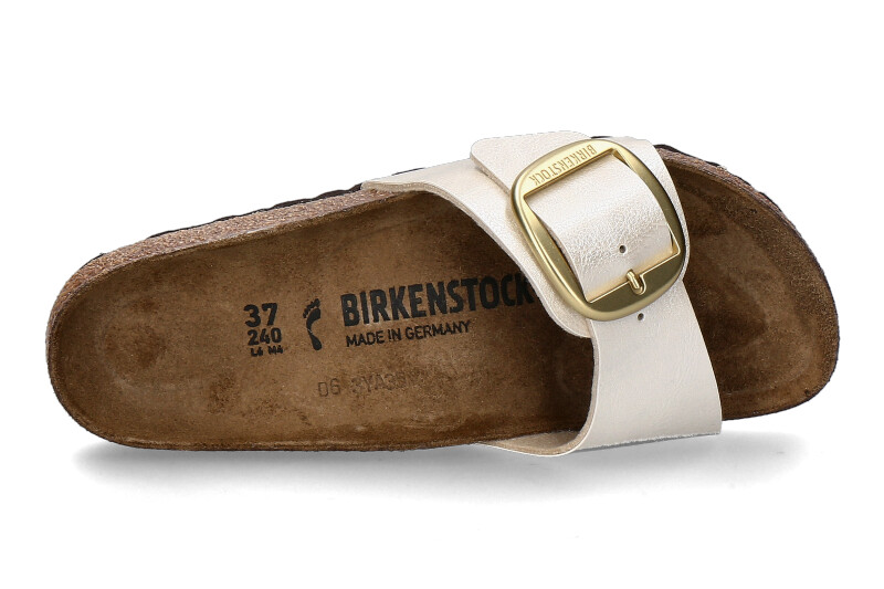 Birkenstock Pantolette SCHMAL MADRID BIG BUCKLE GRACEFUL PEARL WHITE (39)