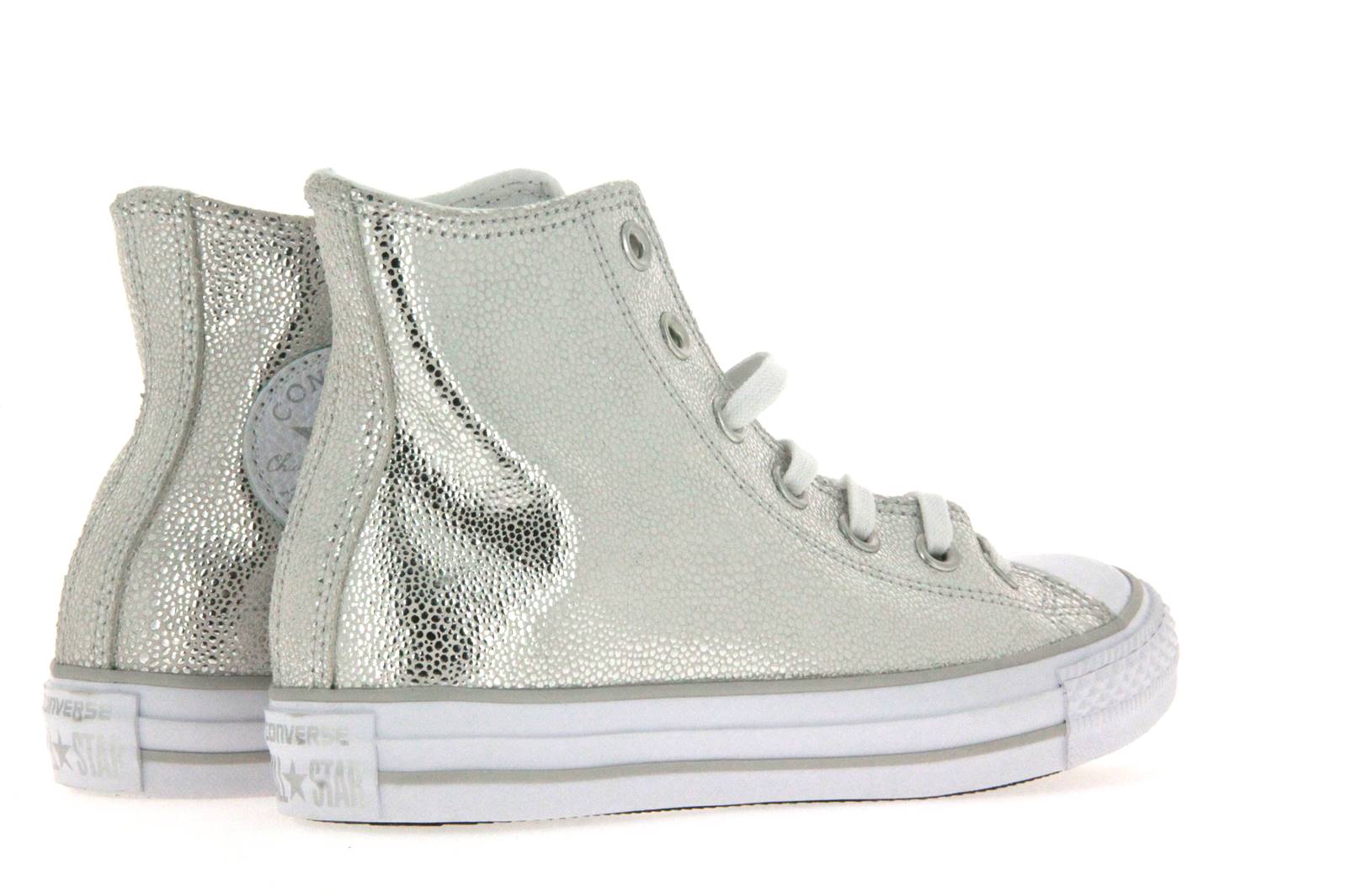 Converse ALL STAR CHUCK TAYLOR CTAS STRINGRAY METALLIC HI PURE SILVER (36½)