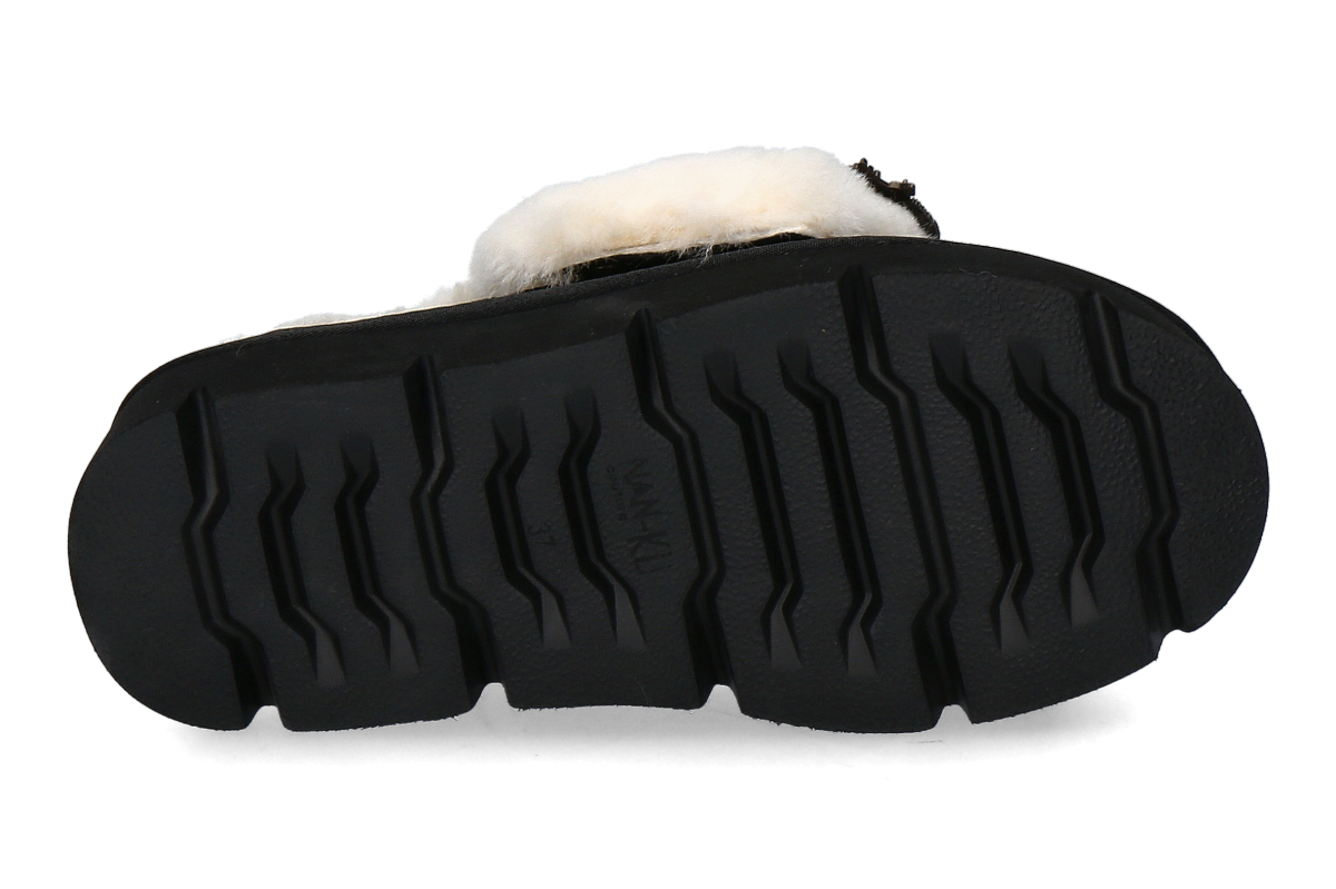Nan-Ku Couture Pantolette gefüttert GFH22 VELOURS- schwarz_232000211_4