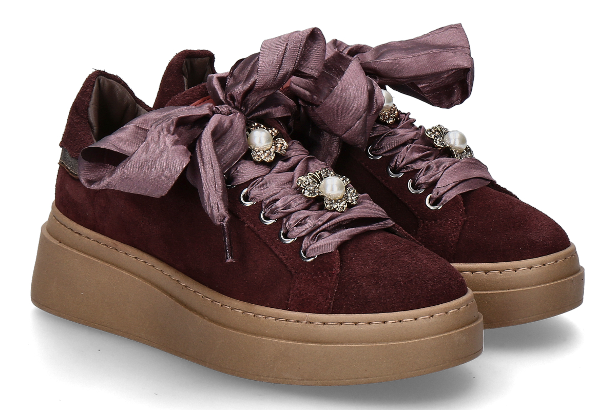 méliné Damen- Sneaker BERLINO F205- bordo-brandy/ weinrot