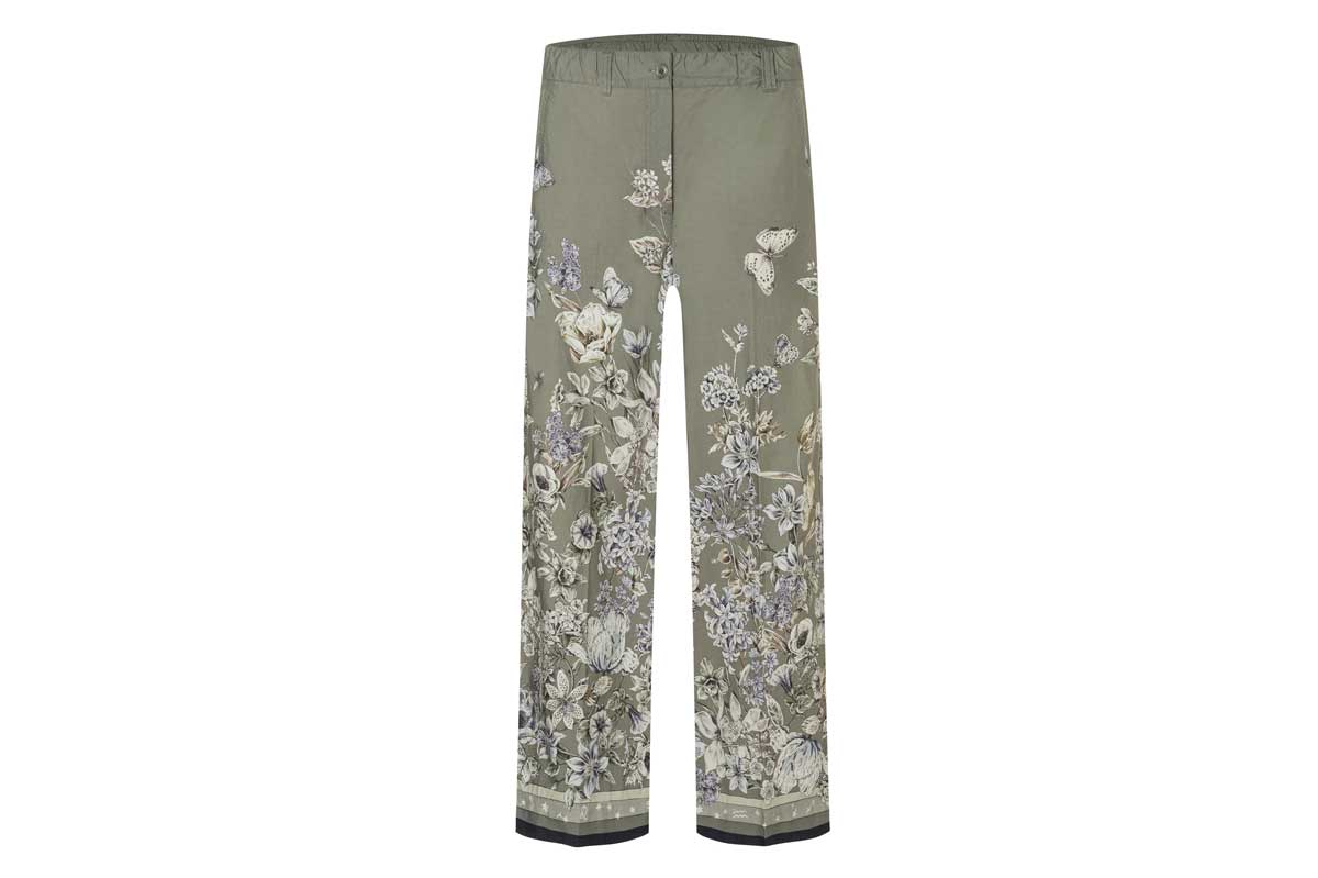 Cambio Wide-Leg Stoffhose CLEMENTINE- salvia/ sand flower garden