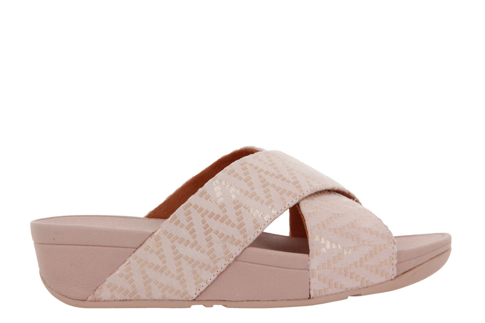Fitflop Pantolette LULU CHEVRON SUEDE OYSTER PINK (39)