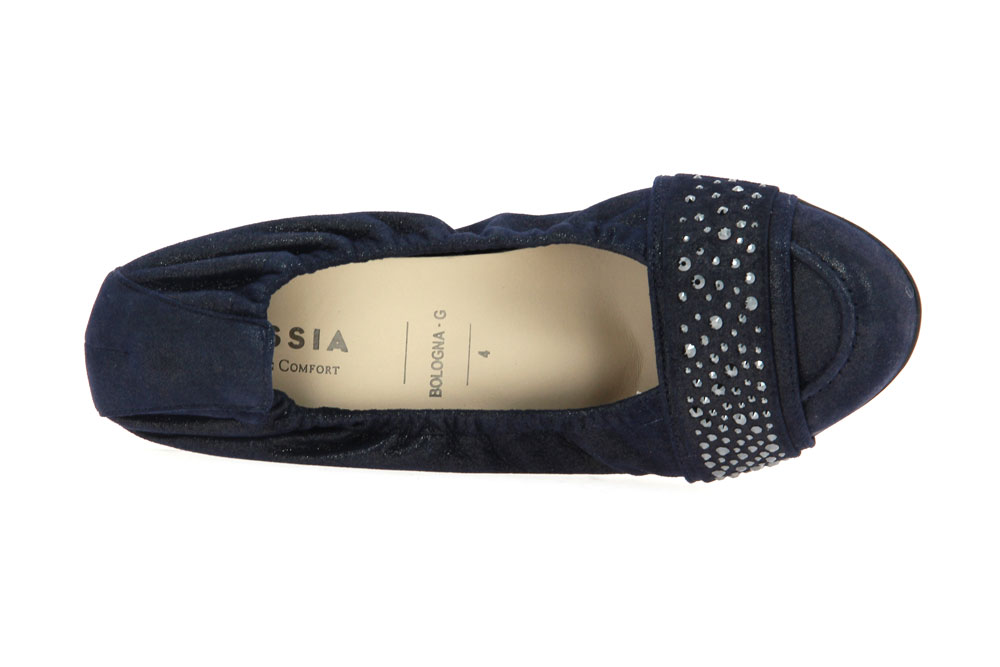 Hassia Ballerina BOLOGNA WEITE-G LEDER OCEAN (41½)