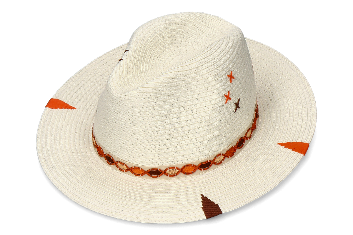 The Hat Gang Strohhut FEDORA CLASSICO- bianco/ weiss