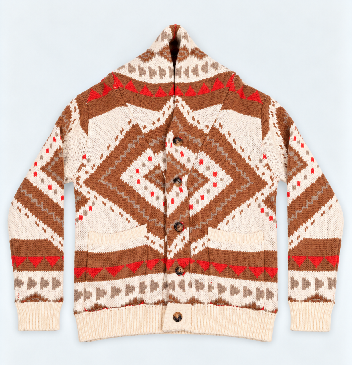 Tooco Cardigan EVEREST CHAPO- white/ orange/ braun