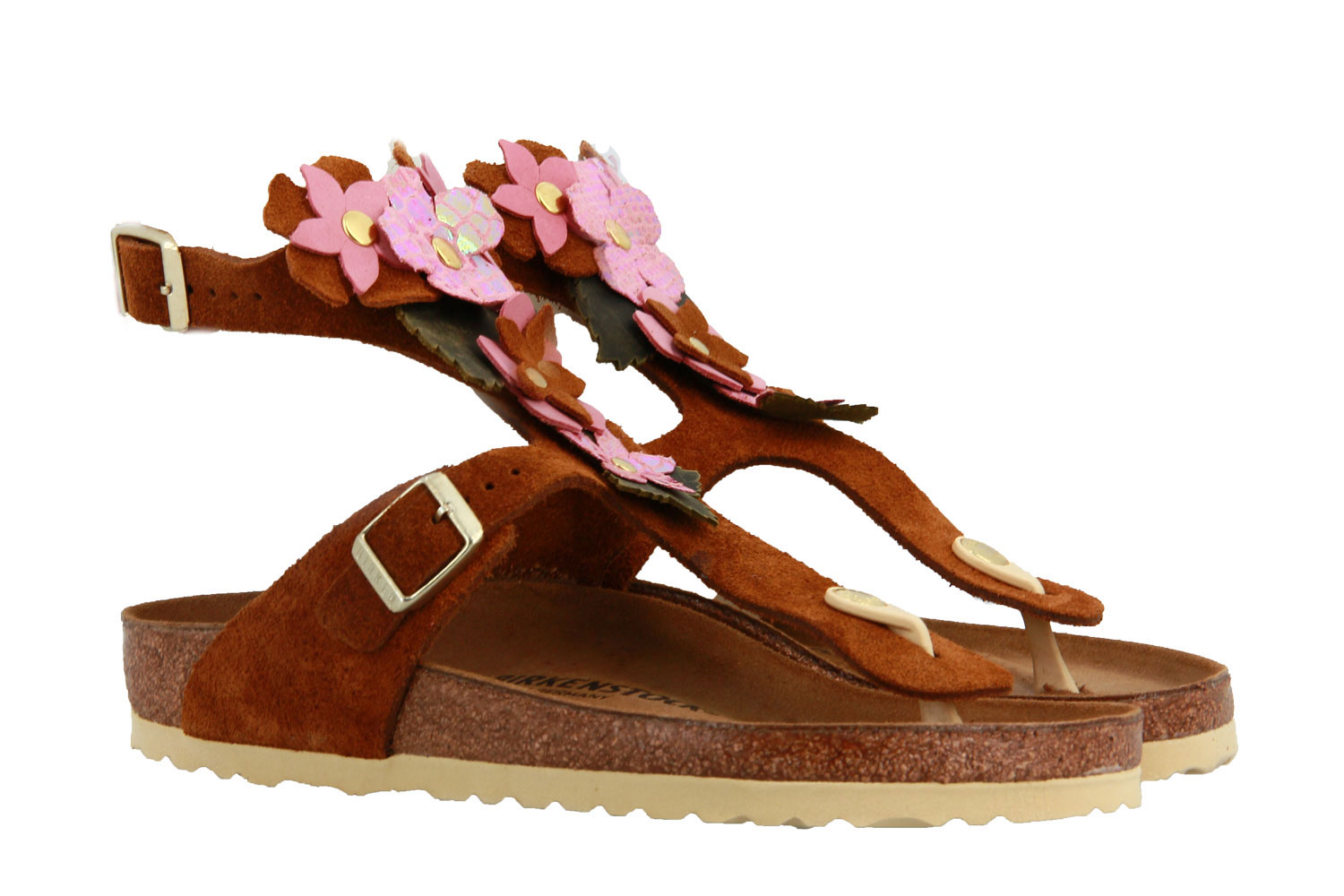 Birkenstock Sandale GIZEH HIGH NORMAL NUBUKLEDER MINK (41)